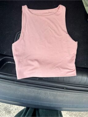 Women’s Sleeveless Crop Tank Top - Blush Pink